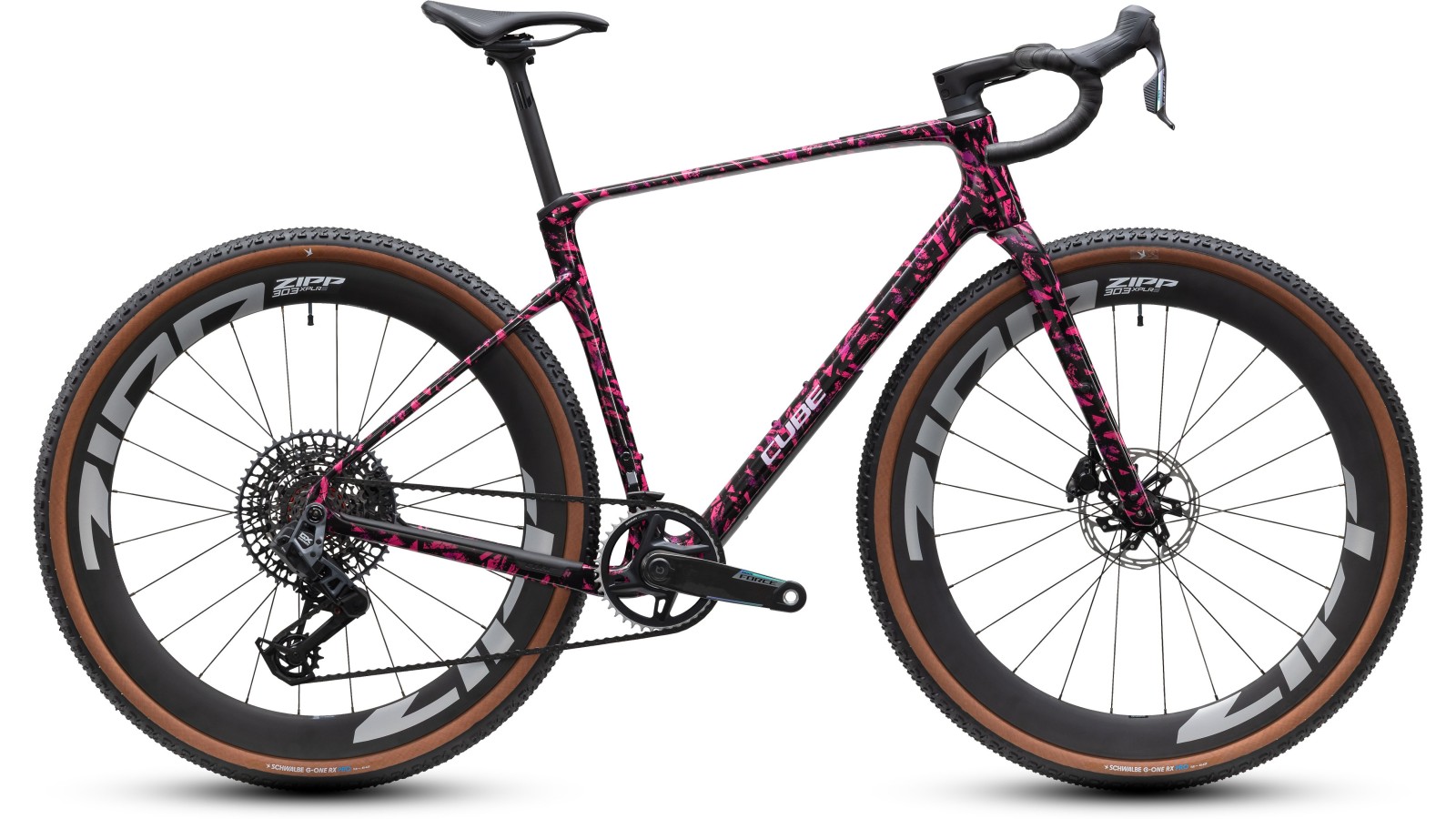 Cube Nuroad C:62 SLX 2027, gravel carbone coloris pinkaction'n'black
